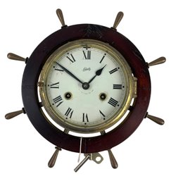 Schatz & Sohne Ship Wheel Wall Clock (Made In Germany) - #S16-3