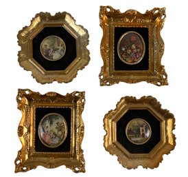 Vintage Italian Gilt Framed Miniature Art Prints - #S6-2
