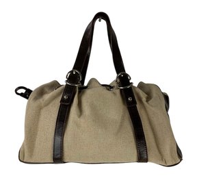 Kenneth Cole New York Linen & Leather Satchel Bag - #S14-3