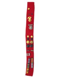 U.S. Marine Corps Insignia Sash With Ribbon Bars, Buttons & Badges - #JC-L