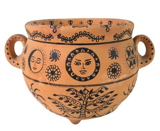 Painted Terra Cotta Planter Pot - #FS-5