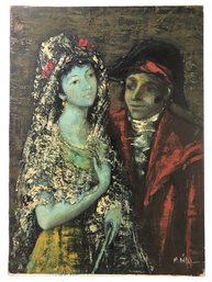 Napoleon & Josephine Portrait On Canvas, Signed M. Duval - #B3