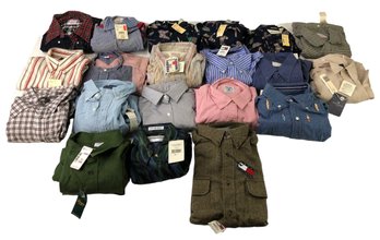 Collection Of Men's Shirts: Brooks Brothers, Ermenegildo Zegna, Hickey Freeman (NEW) - #S13-3