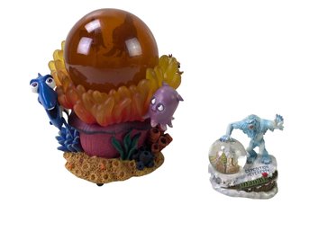 Disney Store Finding Nemo & Walt Disney World Theme Parks Expedition Everest Snow Globes - #S22-4