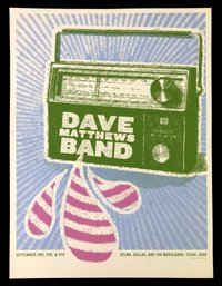 2005 Dave Matthews Band Selma, Dallas, Woodlands Texas Poster By Decoder Ring - #S28-2