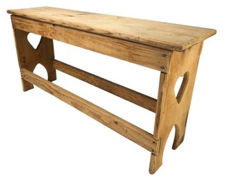 Solid Wood Country Heart Bench - #BR