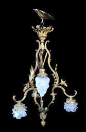 French Rococo Style Cast Brass Chandelier - #W1
