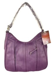 Tignanello Purple Leather Shoulder Bag (NEW) - #S14-3