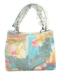 Sondra Roberts Floral Vegan Leather Handbag - #S14-4