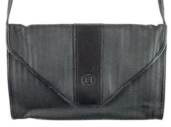 Fendi Pequin Coated Canvas Crossbody Bag, Made In Italy - #S14-4