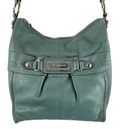 B Makowsky Blue Leather Crossbody Bag - #S19-3