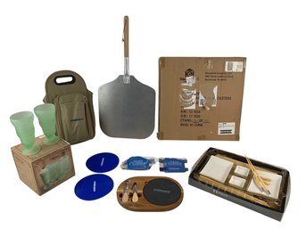 Frosted Soda Fountain Glasses, Ferguson Picnic Tote & Cheese Board, Pizza Peel & More - #S4-1