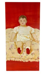 Doll Still Life Oil On Canvas Painting, Signed - #SW-2