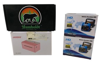 Jadens Thermal Printer, Vehicle Blackbox DVRs & Humbolt Storage Box - #S14-3