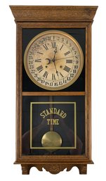 Sessions Clock Co., Forestville, Conn. Regulator Wall Clock With Key - #S14-1