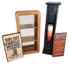 Wall Mount Display Shelf, Novelty Signs & Freestanding Display Shelf - #GR