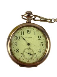 Waltham Wadsworth Pilot Gold Filled 17 Jewel Pocket Watch - #JB