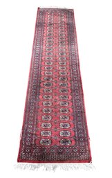 Red Hand Woven Bokhara Wool Runner Rug - #S1-5