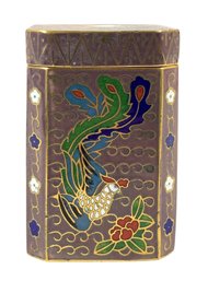 Chinese Cloisonne Enamel Snuff Box With Bird Motif - #JC-L