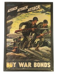 1942 WWII War Bonds Poster Published By The US Government Printing Office - #SW-8