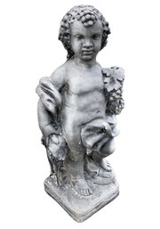 Concrete Cherub Garden Statue By Henri Studio Inc. - #S16-F