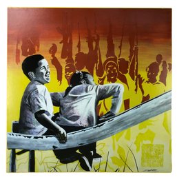 'Trash' Art Print On Board, Signed Wil Swink - #LBW-W