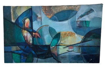 Abstract Oil On Canvas Painting, Signed Alta Alberga (American, 1905-2001) - #SW-6