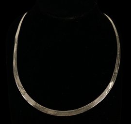 Sterling Silver Herringbone Chain, Made In Italy - #JC-R