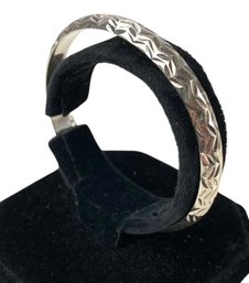 Sterling Silver Diamond-Cut Bangle Bracelet - #JC-B