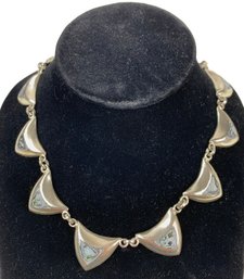 Mexican Sterling Silver Abalone Necklace - #JC-B