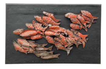 Brutalist School Of Fish Wall Sculpture By Finesse Originals - #BR-7