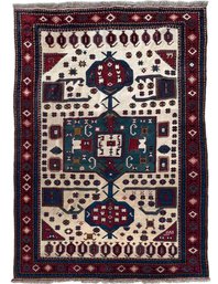 Vintage Turkish Kazak Hand Knotted Wool Rug - #S16-2