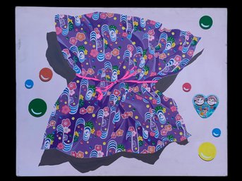 Japanese Pop Art Still Life Oil On Canvas Painting - #SW-1