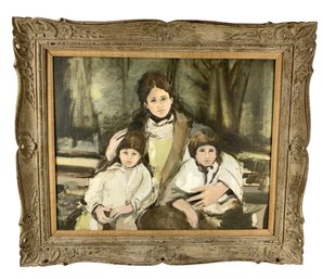 Diana Schnall-Smith (American, 20th/21st C.) Signed Family Portrait Oil Painting - #SW-7