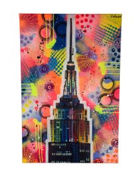 'The Empire State Building' Pop Art Style Print On Canvas, Signed JWolff Studios With COA - #S13-F