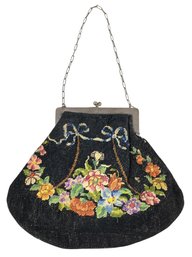 Antique Reed & Barton Sterling Silver Tapestry Bag - #S14-3