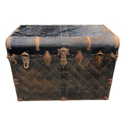 Antique Metal Steamer Trunk - #BR