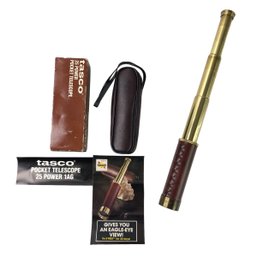 Tasco 25 Power Pocket Telescope With Case & Original Box - #FS-5