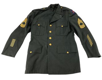 Vintage US Army XII Corps Wool Service Uniform Coat (Size 42 Regular) - #CR