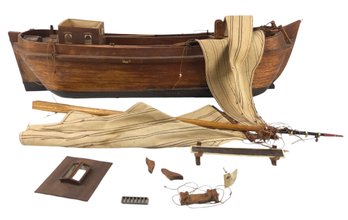 Vintage Wooden Model Ship - #S6-3