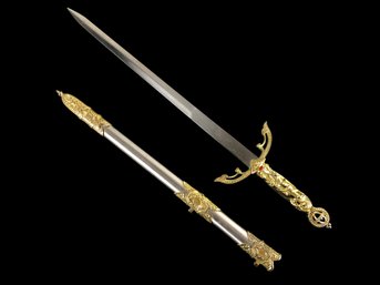 Decorative Stainless Steel Sword With Venus Roman Goddess Handle & Sheath - #S4-3