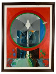 1965 Jaime Davila (Peru, B. 1937) Signed Abstract Oil On Canvas Painting - #SW-6