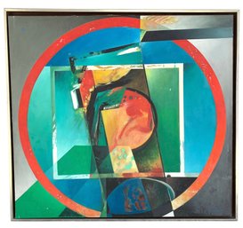 1965 Jaime Davila (Peru, B. 1937) Signed Abstract Oil Painting, Pintura XV - #SW-1