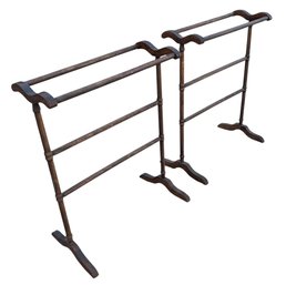 Pair Of Wood Quilt Racks - #BR