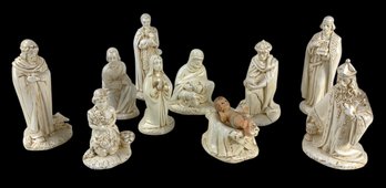 Vintage 1969 Glazed Ceramic Nativity Set - #S23-3