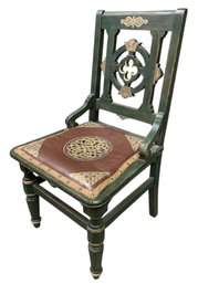 Antique Arts & Crafts Hall Chair With Irish Celtic Knot Design - #FF