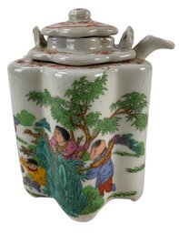 Antique Chinese Famille Rose Porcelain Teapot - #S8-2