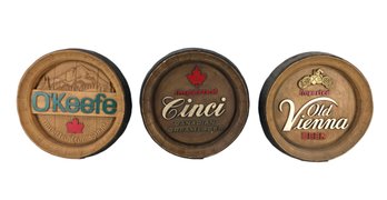Vintage Canadian Beer Barrel Signs: Cinci, O'Keefe, Old Vienna - #S9-3