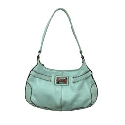 MAXX New York Signature Blue Leather Shoulder Bag - #S14-4