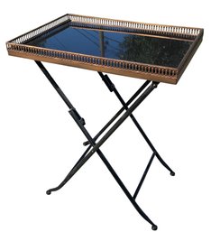 Black Marble Top Folding Tray Table - #S24-2